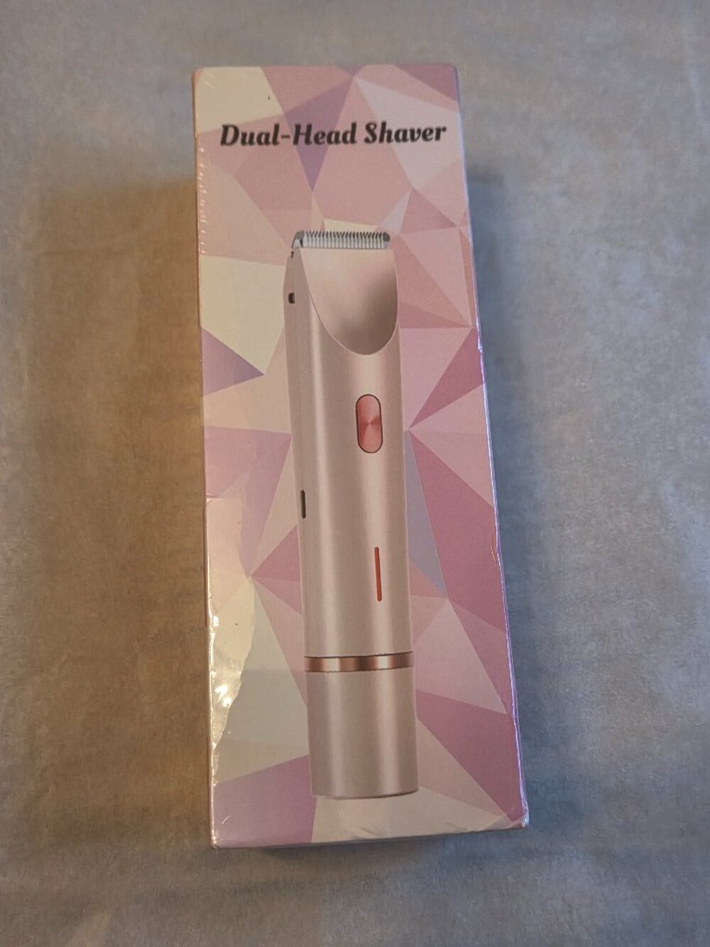 Pink Dual Head Design Dual Power Type-C Charging IPX7 Waterproof Shaver-NEW